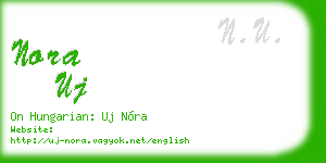 nora uj business card